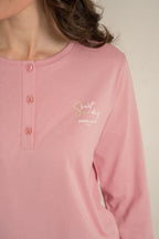 Pierre Cardin Kadın Sweet Sunday Pembe Uzun Kol Pijama Takım PC9295-S-V1
