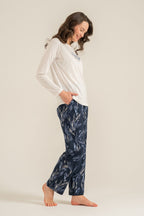 Pierre Cardin Kadın You Look Amazing Today Krem Uzun Kol Pijama Takım PC9257-S-V2