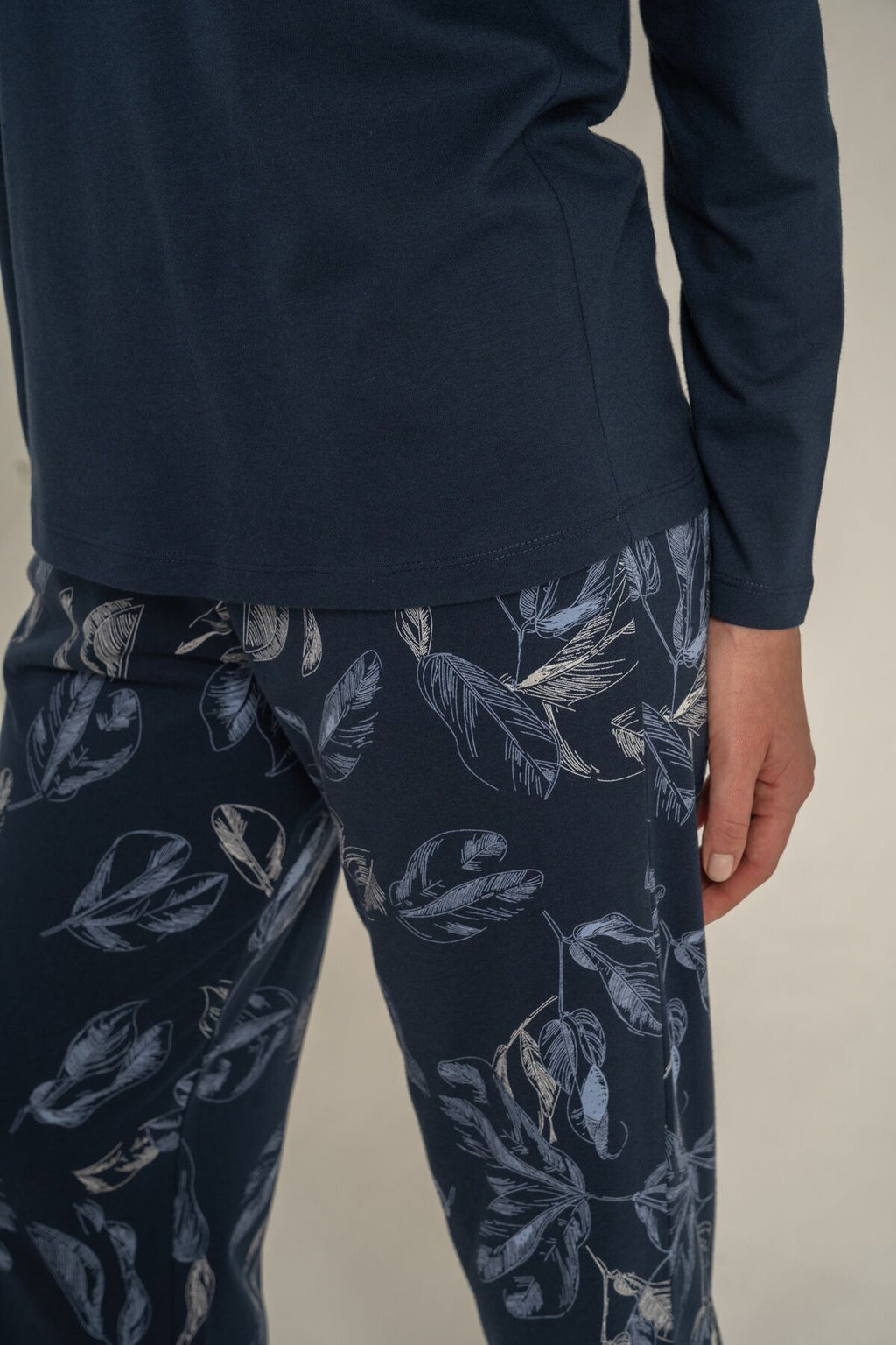 Pierre Cardin Kadın You Look Amazing Today Lacivert Uzun Kol Pijama Takım PC9257-S-V1