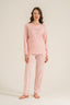 Pierre Cardin Most Wonderful Time Of The Year Kadın Pembe Uzun Kol Pijama Takım PC9269-S-V2