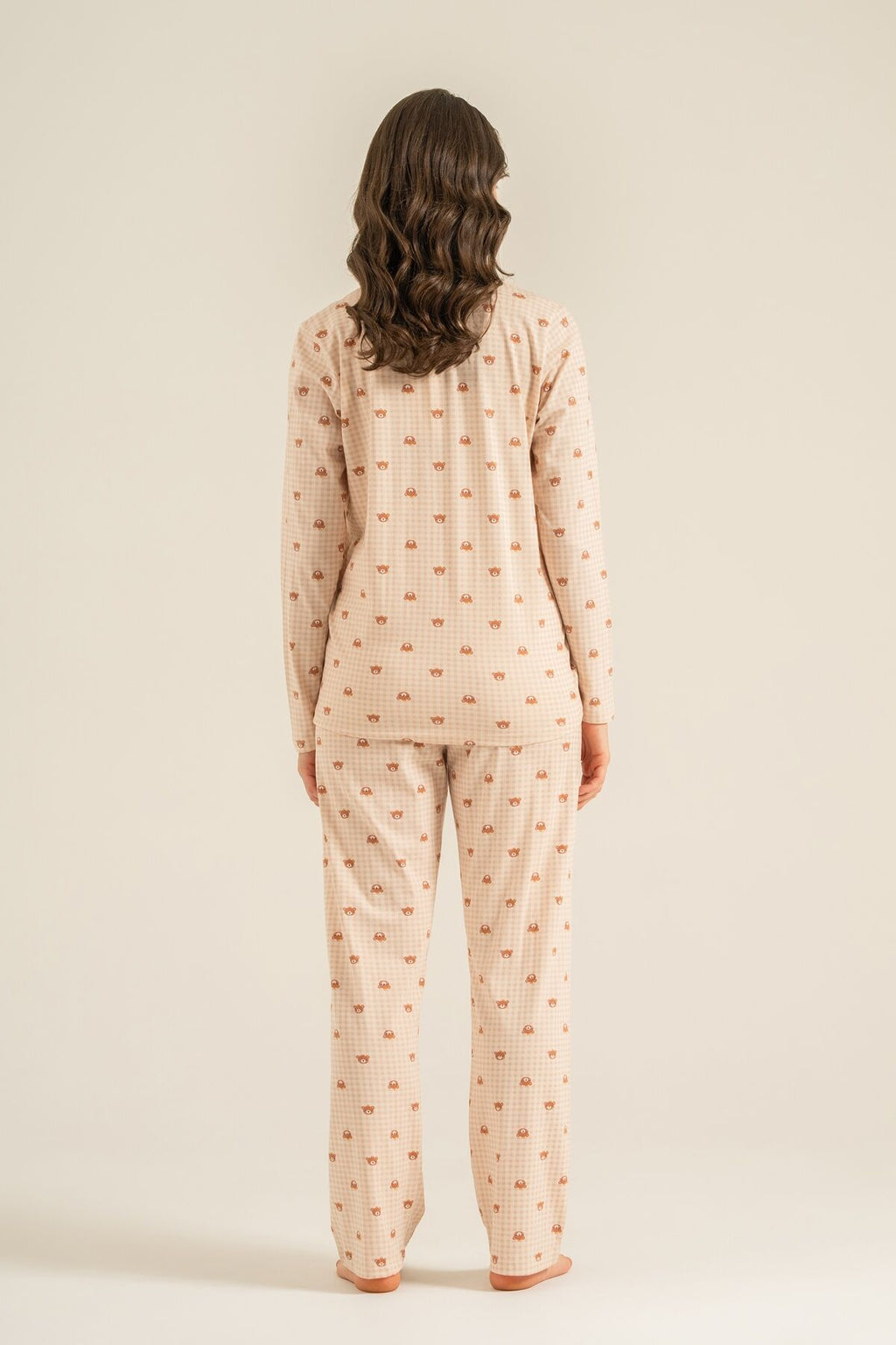 Rolypoly Anne Kız Cute Bears Krem Gömlek Pijama Takımı RP3917-A-V1