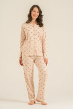 Rolypoly Anne Kız Cute Bears Krem Gömlek Pijama Takımı RP3917-A-V1