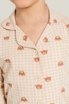 Rolypoly Anne Kız Cute Bears Krem Gömlek Pijama Takımı RP3917-A-V1