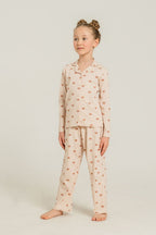 Rolypoly Anne Kız Cute Bears Krem Gömlek Pijama Takımı RP3917-A-V1
