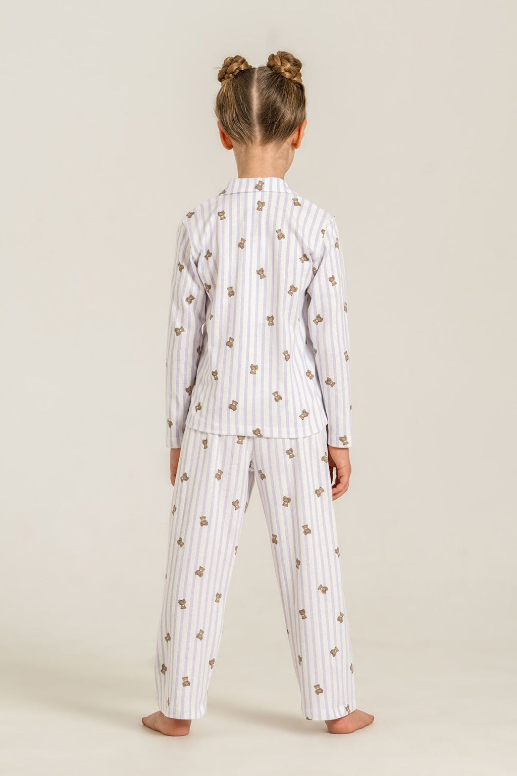 Rolypoly Anne Kız Teddy Bears Mor Gömlek Pijama Takımı RP3913-A-V2