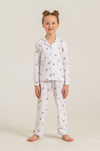 Rolypoly Anne Kız Teddy Bears Mor Gömlek Pijama Takımı RP3913-A-V2