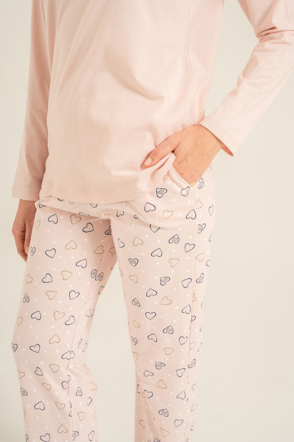 Rolypoly Anne Kız Who Needs A Hug Pembe Uzun Kol Pijama Takım RP3902-A-V1