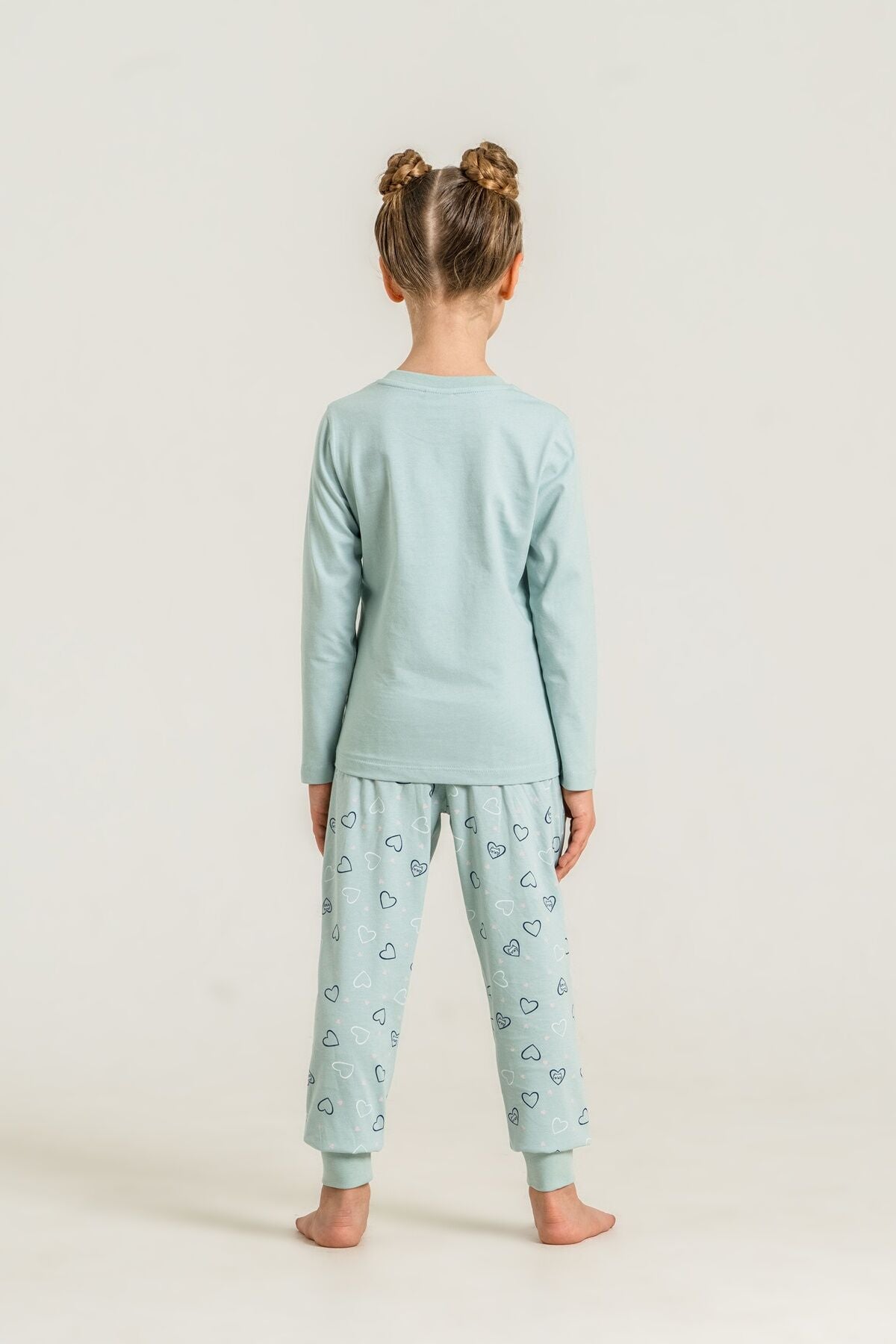Rolypoly Anne Kız Who Needs A Hug Yeşil Uzun Kol Pijama Takım RP3902-A-V2