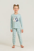 Rolypoly Anne Kız Who Needs A Hug Yeşil Uzun Kol Pijama Takım RP3902-A-V2