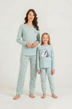 Rolypoly Anne Kız Who Needs A Hug Yeşil Uzun Kol Pijama Takım RP3902-A-V2