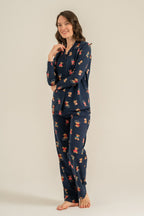 Rolypoly Anne Kız Winter Bear Lacivert Gömlek Pijama Takımı RP3919-A-V2