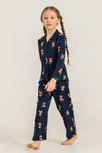 Rolypoly Anne Kız Winter Bear Lacivert Gömlek Pijama Takımı RP3919-A-V2