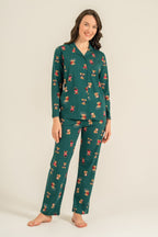 Rolypoly Anne Kız Winter Bear Yeşil Gömlek Pijama Takımı RP3919-A-V1