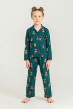 Rolypoly Anne Kız Winter Bear Yeşil Gömlek Pijama Takımı RP3919-A-V1