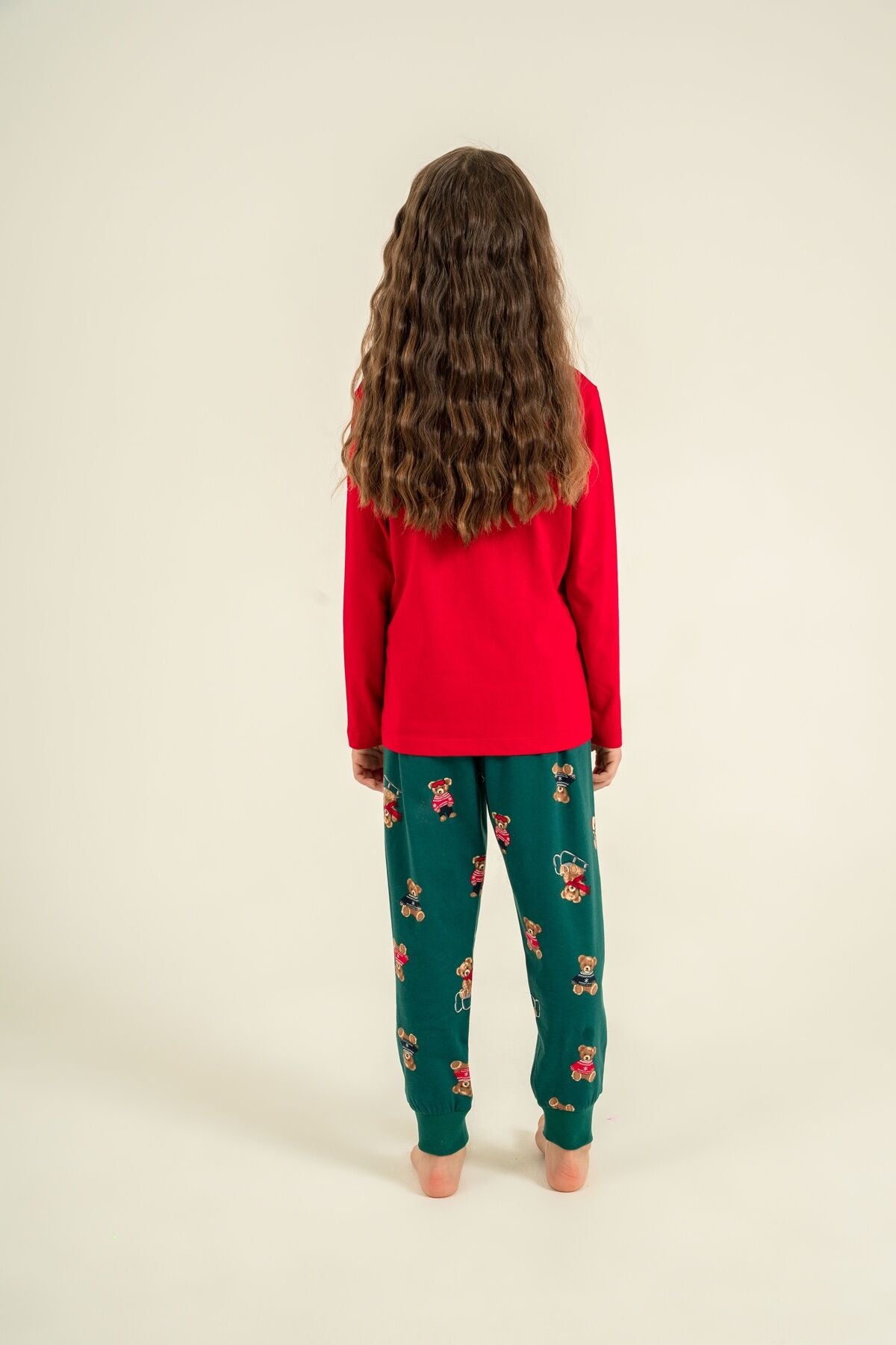 Rolypoly Anne Kız Wish You All The Best Kırmızı Uzun Kol Pijama Takım RP3918-A-V1