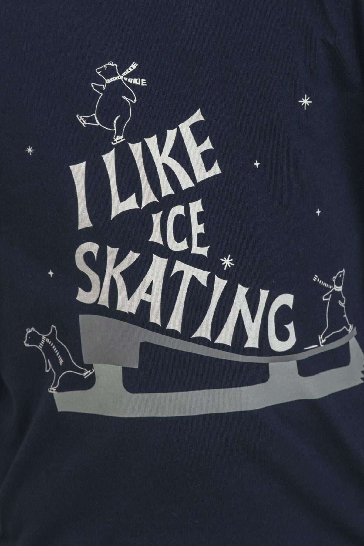Rolypoly Baba Oğul I Like Ice Skating Lacivert Uzun Kol Pijama Takım RP3864-A-V1