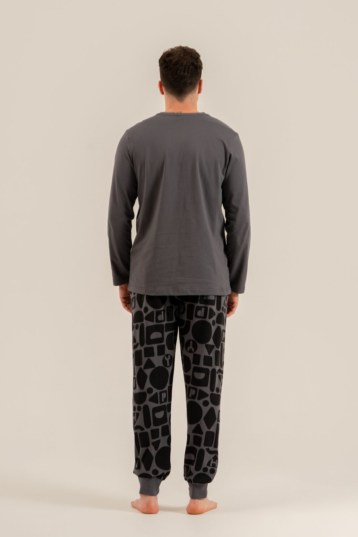 Rolypoly Baba Oğul Live The Forest Gri Uzun Kol Pijama Takım RP3868-A-V1