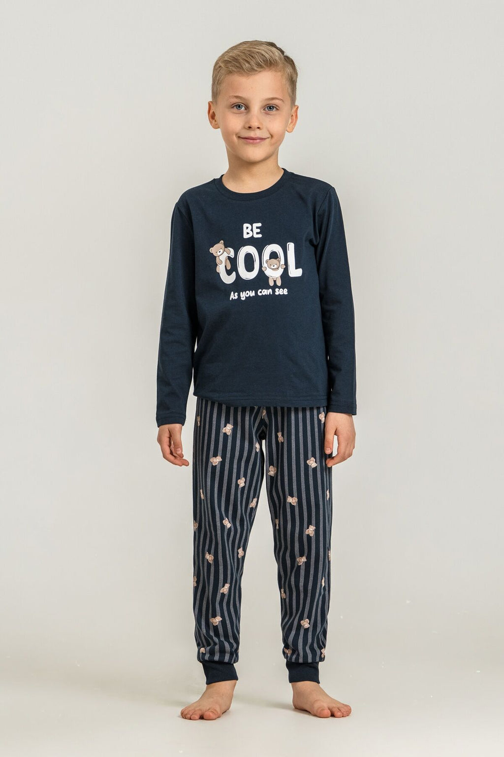 Rolypoly Erkek Çocuk Be Cool Lacivert Uzun Kol Pijama Takım RP3870-C-V1