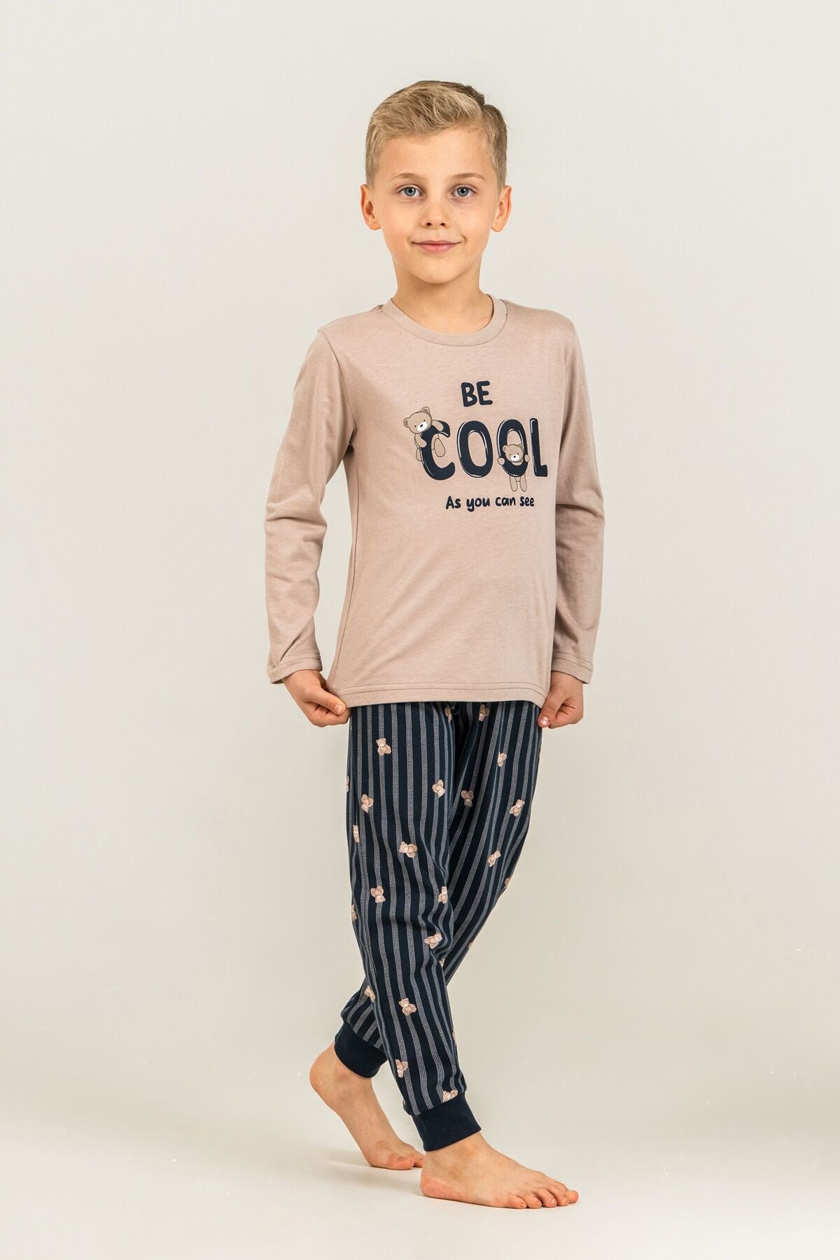 Rolypoly Erkek Çocuk Be Cool Sarı Uzun Kol Pijama Takım RP3870-C-V2 Ürün ana görseli
