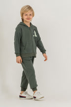 Rolypoly Erkek Çocuk Believe In Yourself Haki Eşofman Takımı RP3882-C-V1