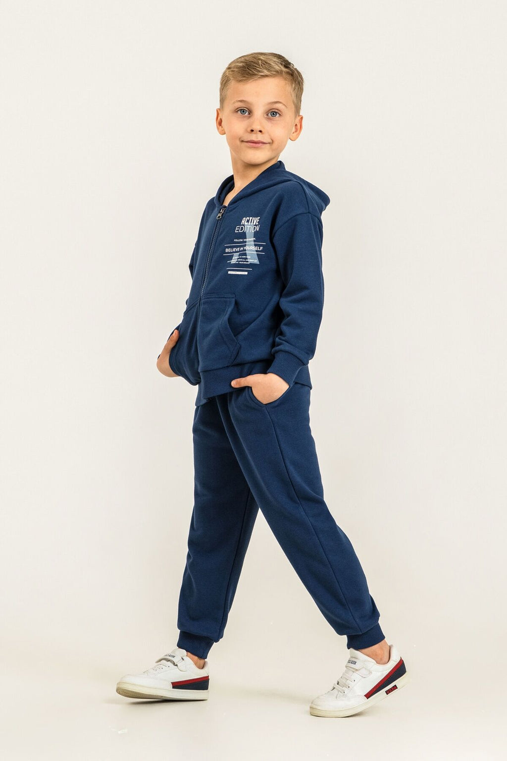 Rolypoly Erkek Çocuk Believe In Yourself Lacivert Eşofman Takımı RP3882-C-V3