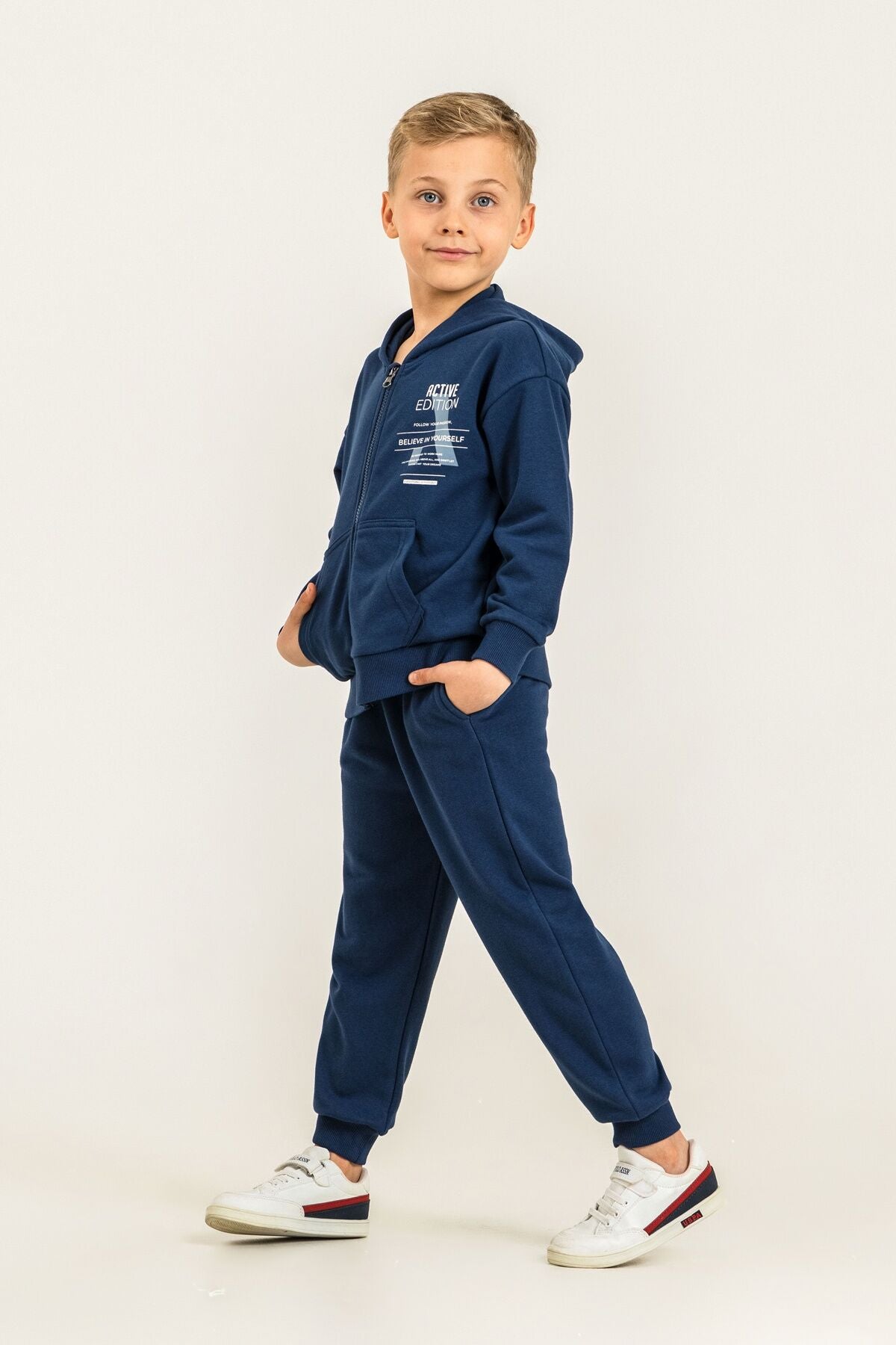 Rolypoly Erkek Çocuk Believe In Yourself Lacivert Eşofman Takımı RP3882-C-V3