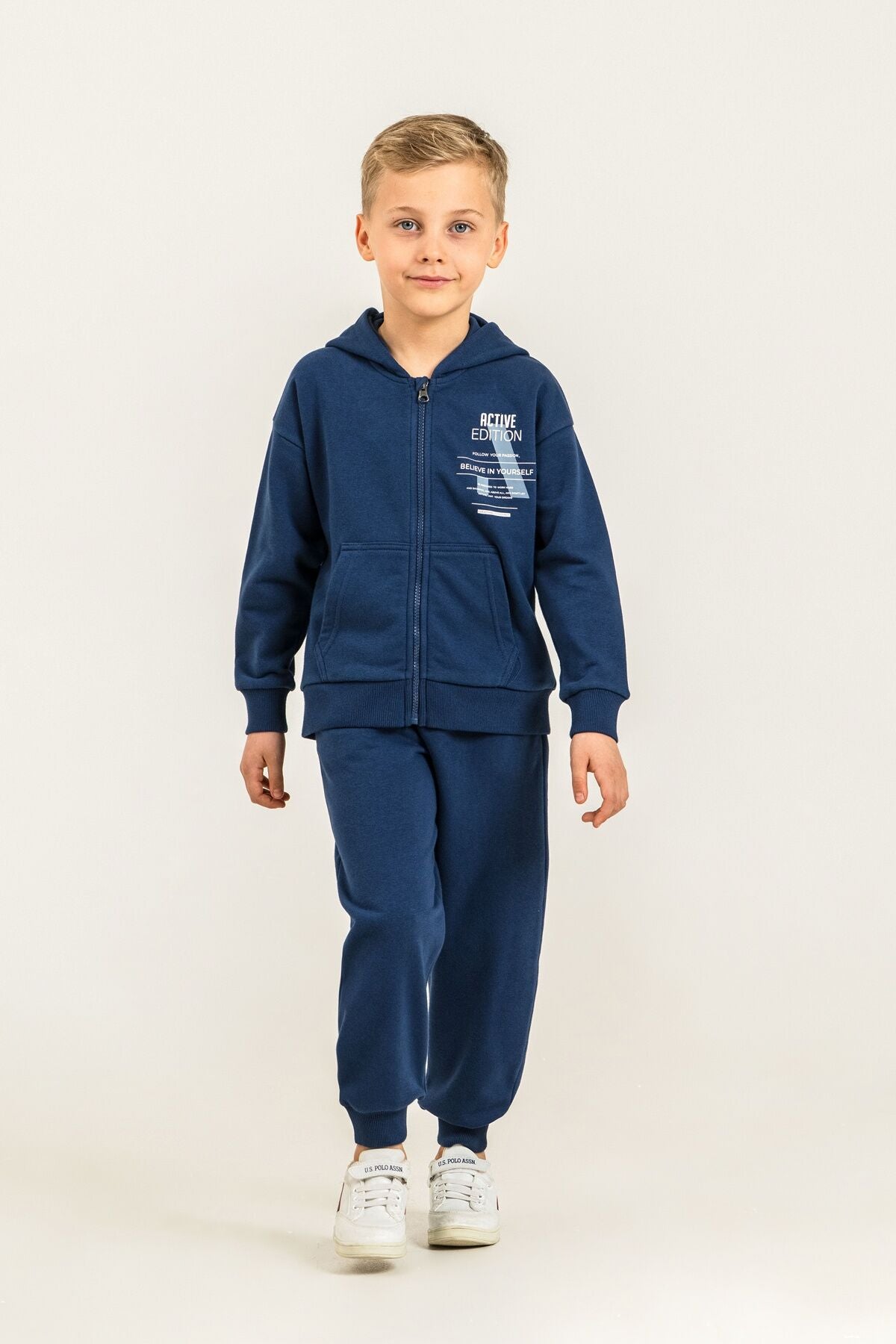 Rolypoly Erkek Çocuk Believe In Yourself Lacivert Eşofman Takımı RP3882-C-V3 Ürün ana görseli