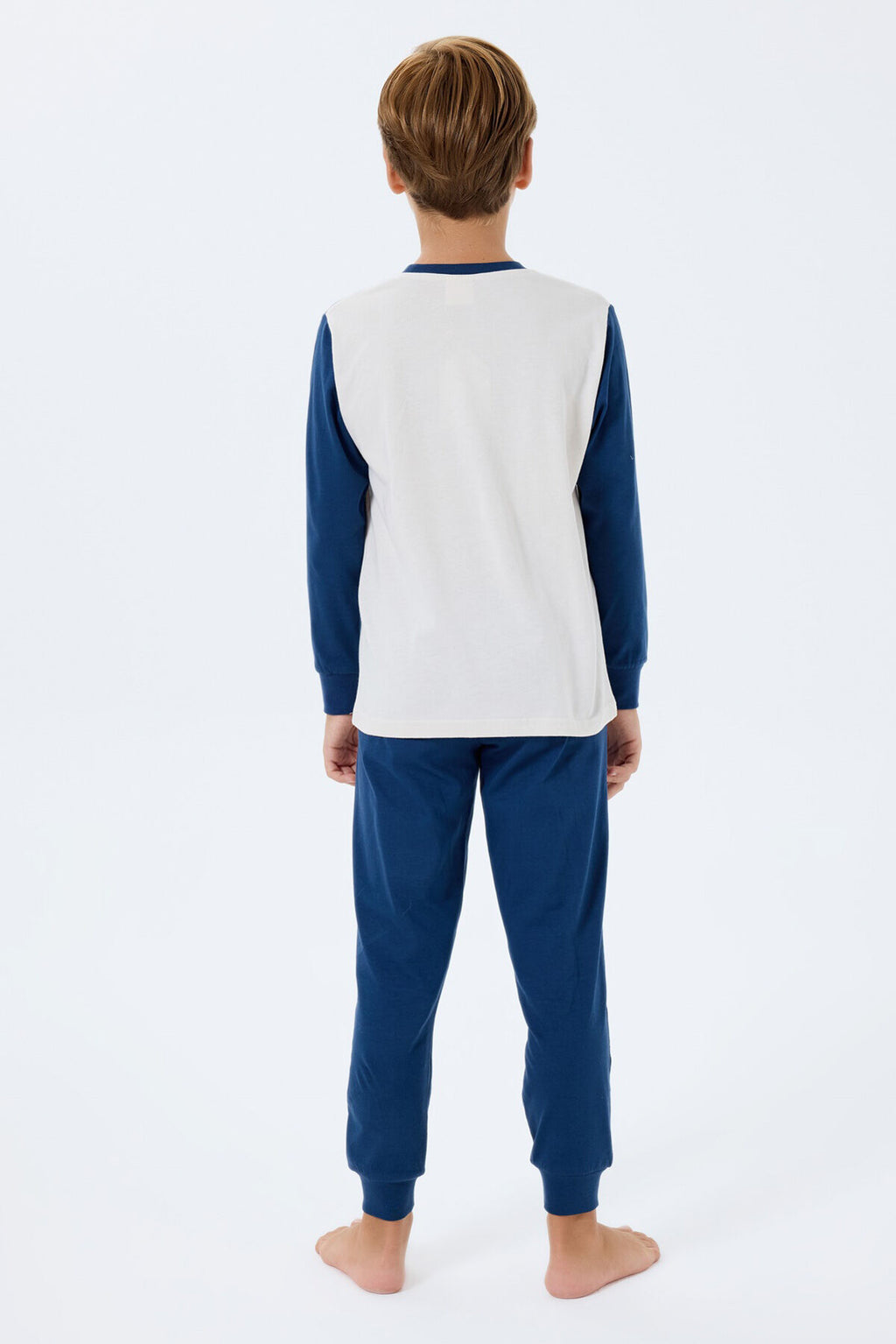 Rolypoly Erkek Çocuk Beyaz Uzun Pijama Takım