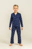 Rolypoly Erkek Çocuk Colorful Dinos Lacivert Gömlek Pijama Takımı RP3867-C-V1