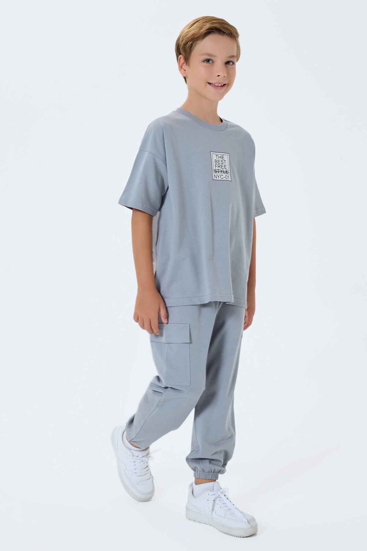 Rolypoly Erkek Çocuk Gri Pijama Takım Ürün ikincil görseli