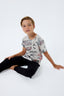 Rolypoly Erkek Çocuk Bisiklet Yaka Baskılı Yazlık Regular Fit Gri Pijama Takımı RP3746-C-V1