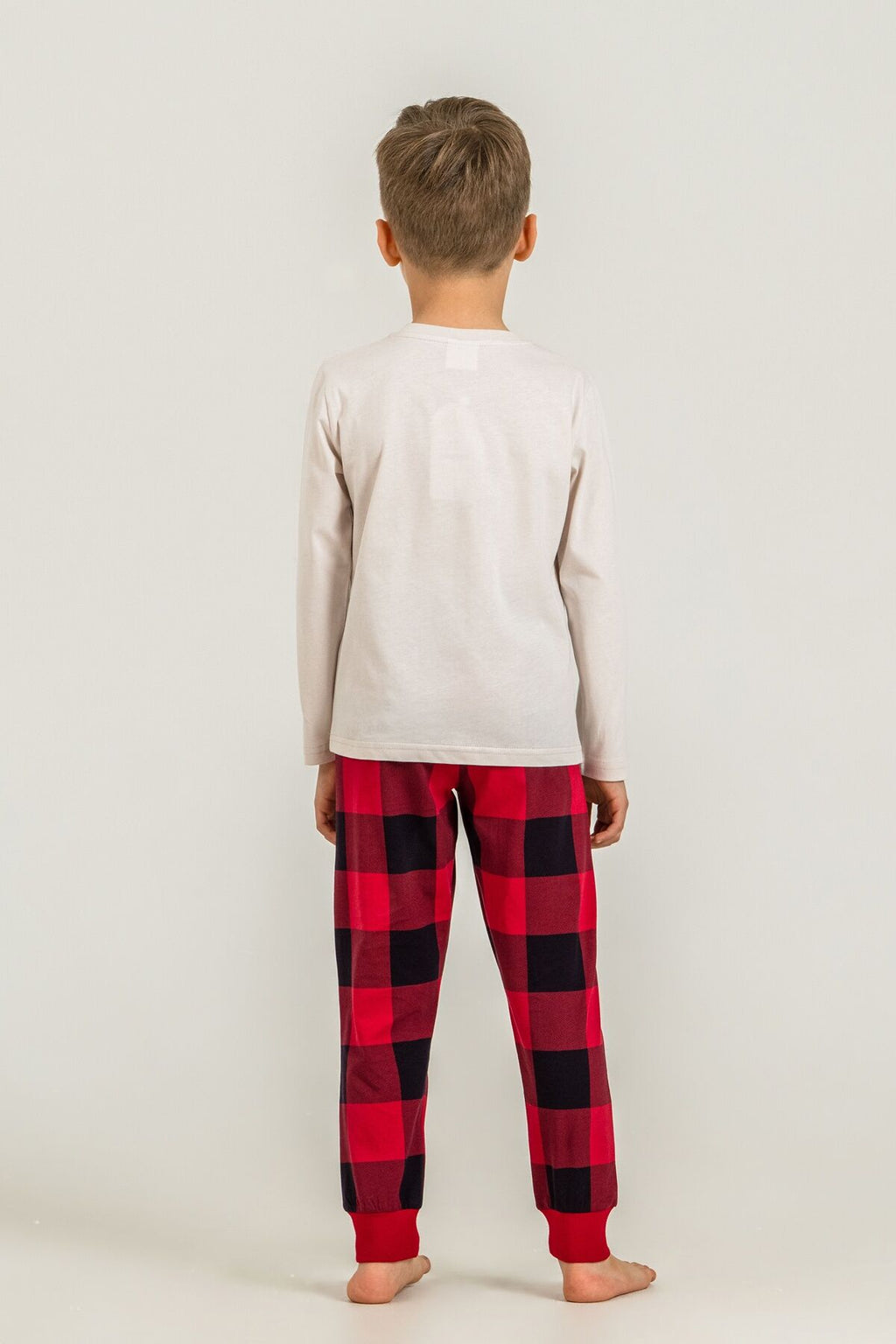 Rolypoly Erkek Çocuk Let's Build Beyaz Uzun Kol Pijama Takım RP3872-C-V1