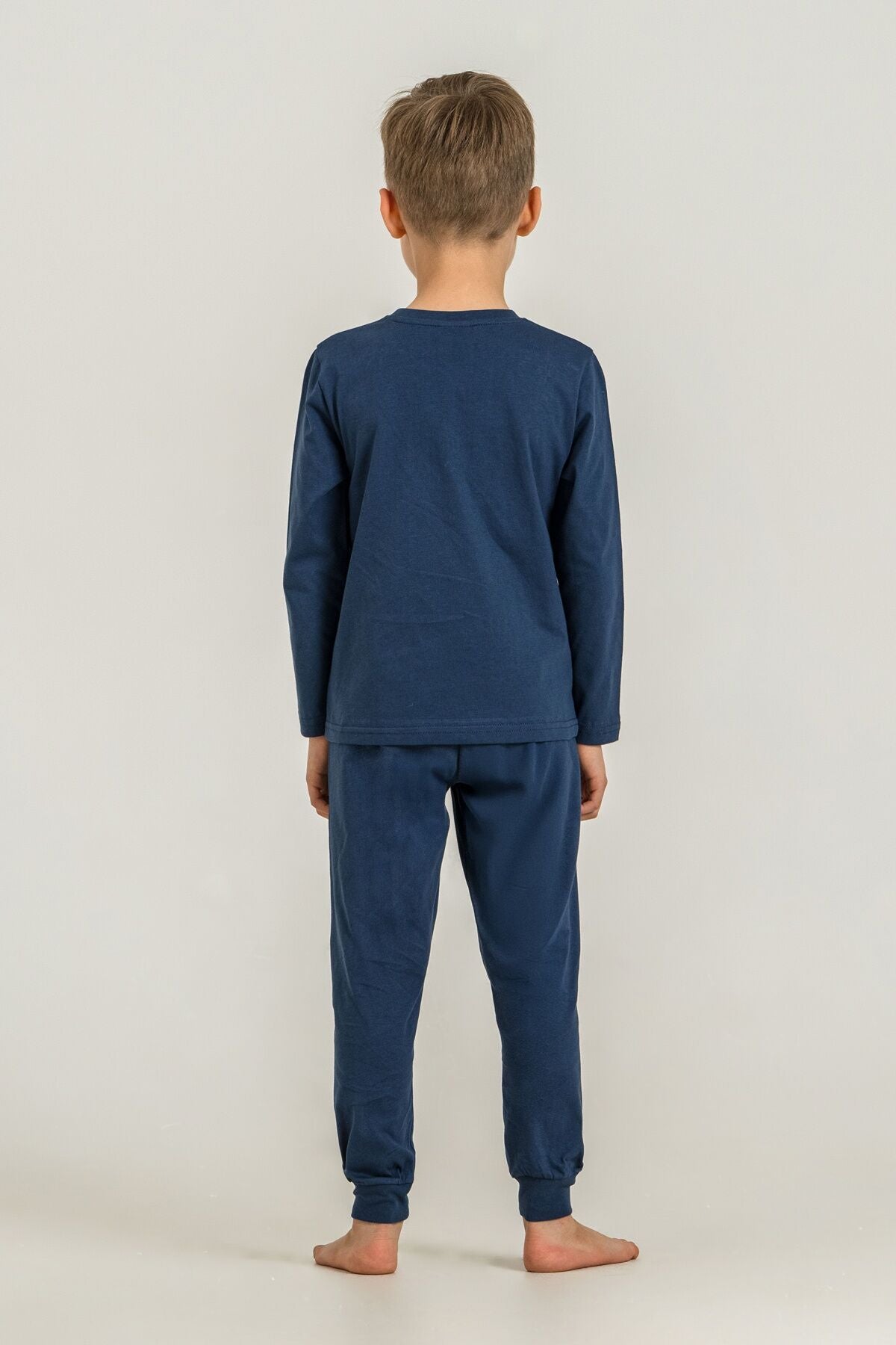 Rolypoly Erkek Çocuk Mavi Guide To Dinos Uzun Kol Pijama Takım RP3861-C-V1