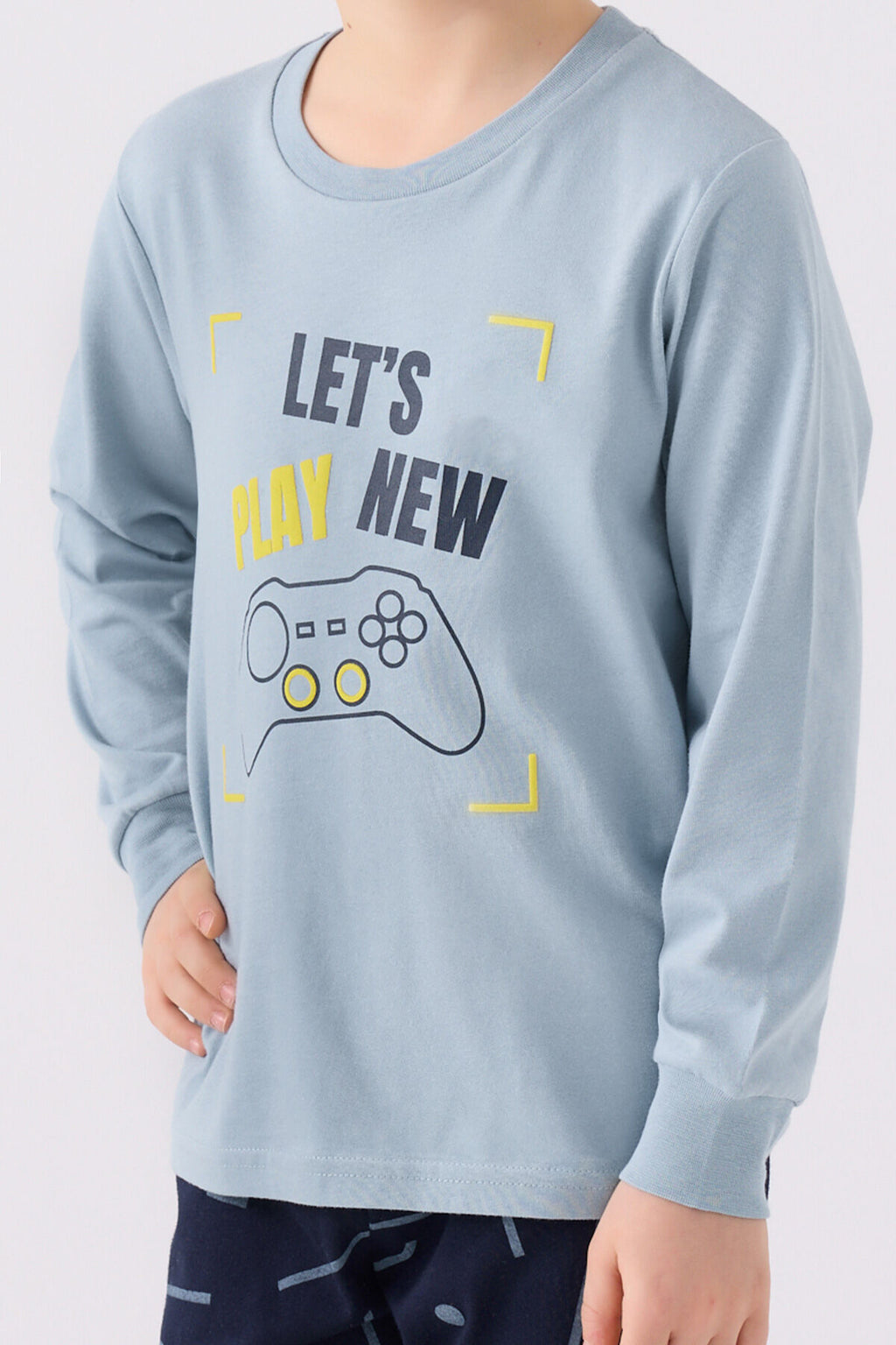 Erkek Çocuk Yeşil Uzun Kol Pijama Takım