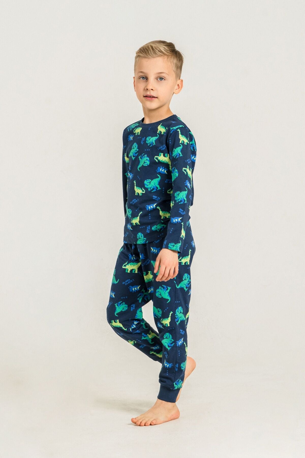 Rolypoly Erkek Çocuk Nap Is Over Mavi Uzun Kol Pijama Takım RP3887-C-V1