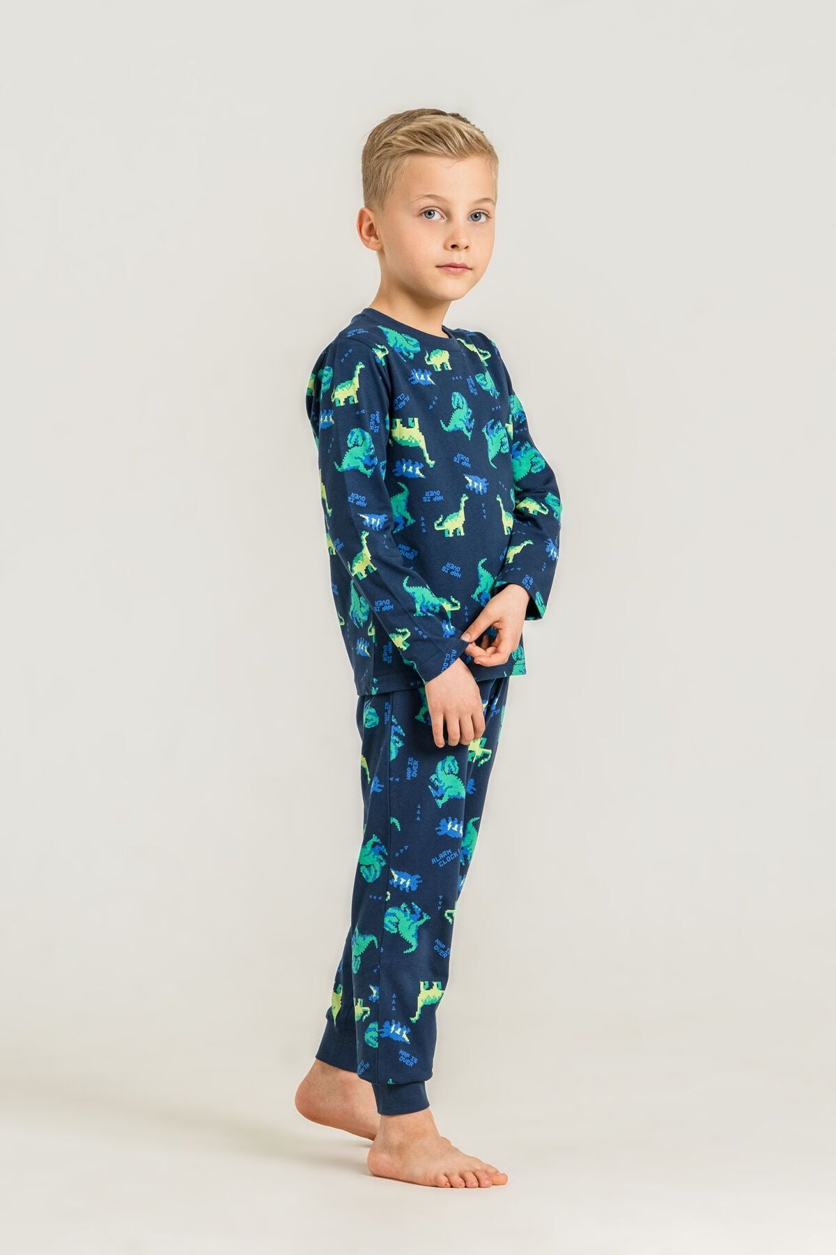Rolypoly Erkek Çocuk Nap Is Over Mavi Uzun Kol Pijama Takım RP3887-C-V1