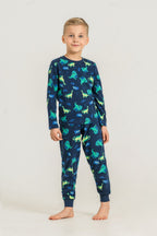 Rolypoly Erkek Çocuk Nap Is Over Mavi Uzun Kol Pijama Takım RP3887-C-V1