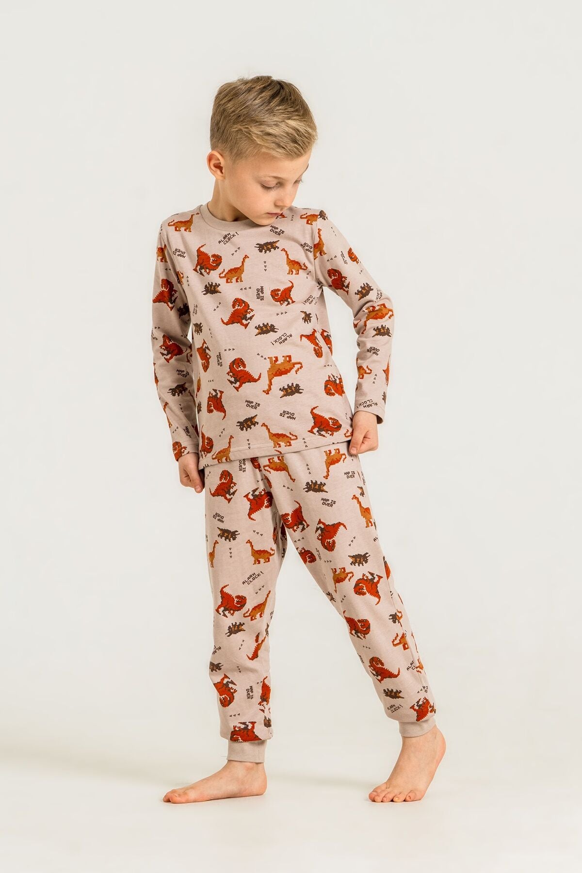Rolypoly Erkek Çocuk Nap Is Over Sarı Uzun Kol Pijama Takım RP3887-C-V2