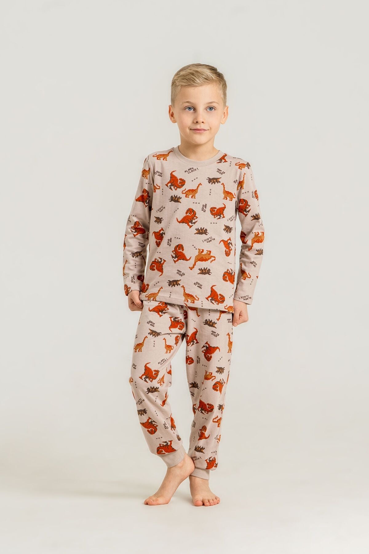 Rolypoly Erkek Çocuk Nap Is Over Sarı Uzun Kol Pijama Takım RP3887-C-V2 Ürün ikincil görseli