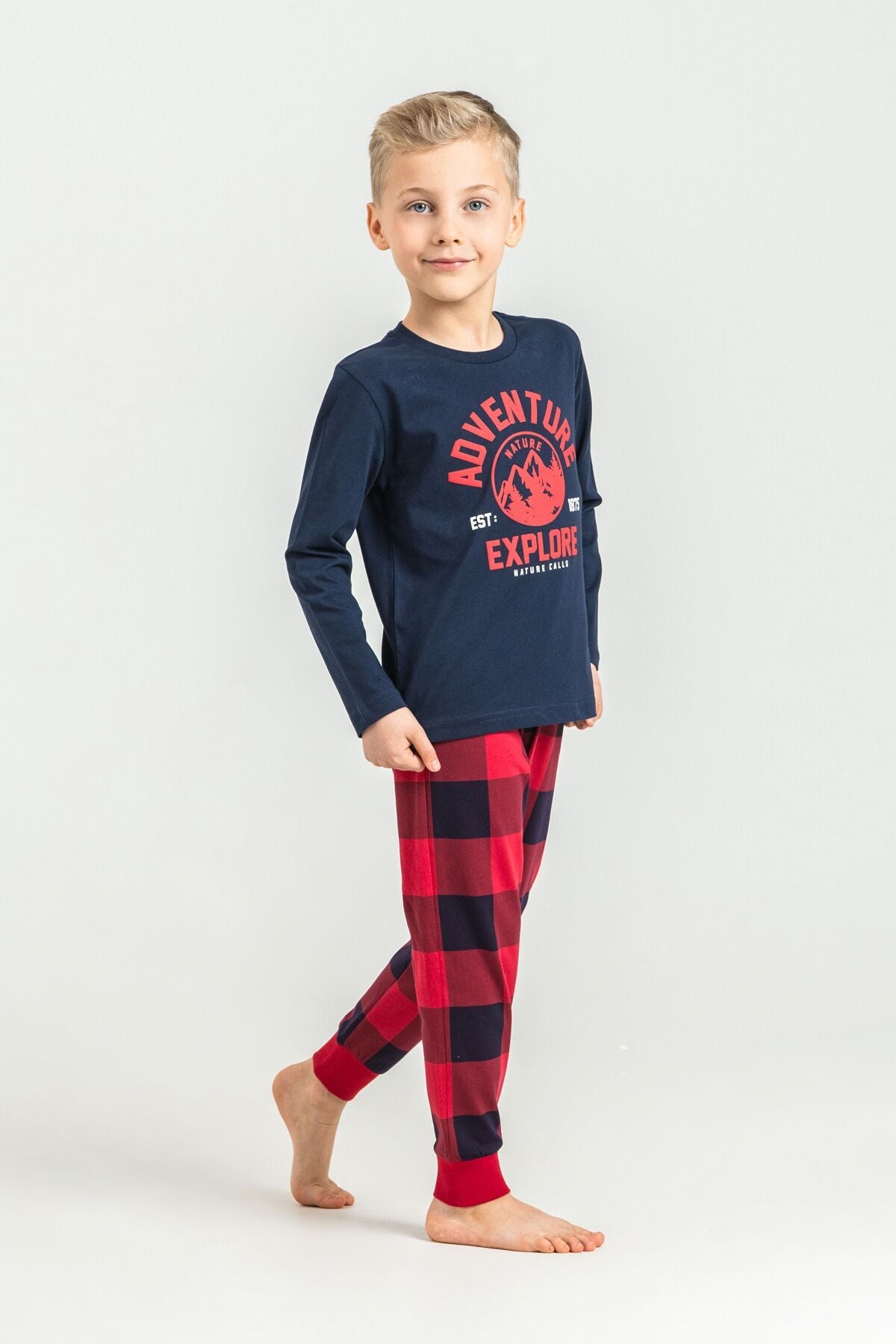 Rolypoly Erkek Çocuk Nature Calls Lacivert Uzun Kol Pijama Takım RP3873-C-V1 Ürün ikincil görseli