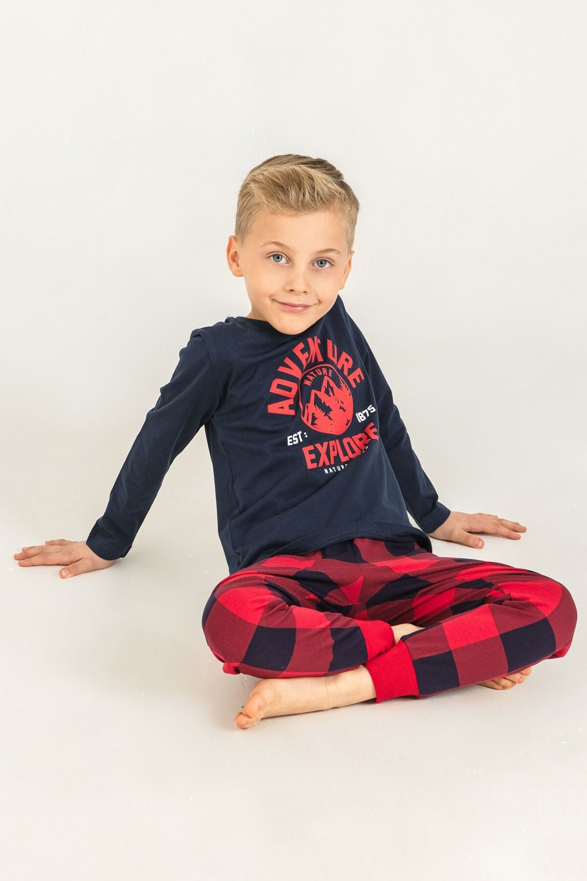 Rolypoly Erkek Çocuk Nature Calls Lacivert Uzun Kol Pijama Takım RP3873-C-V1