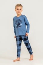 Rolypoly Erkek Çocuk Nature Calls Mavi Uzun Kol Pijama Takım RP3873-C-V2