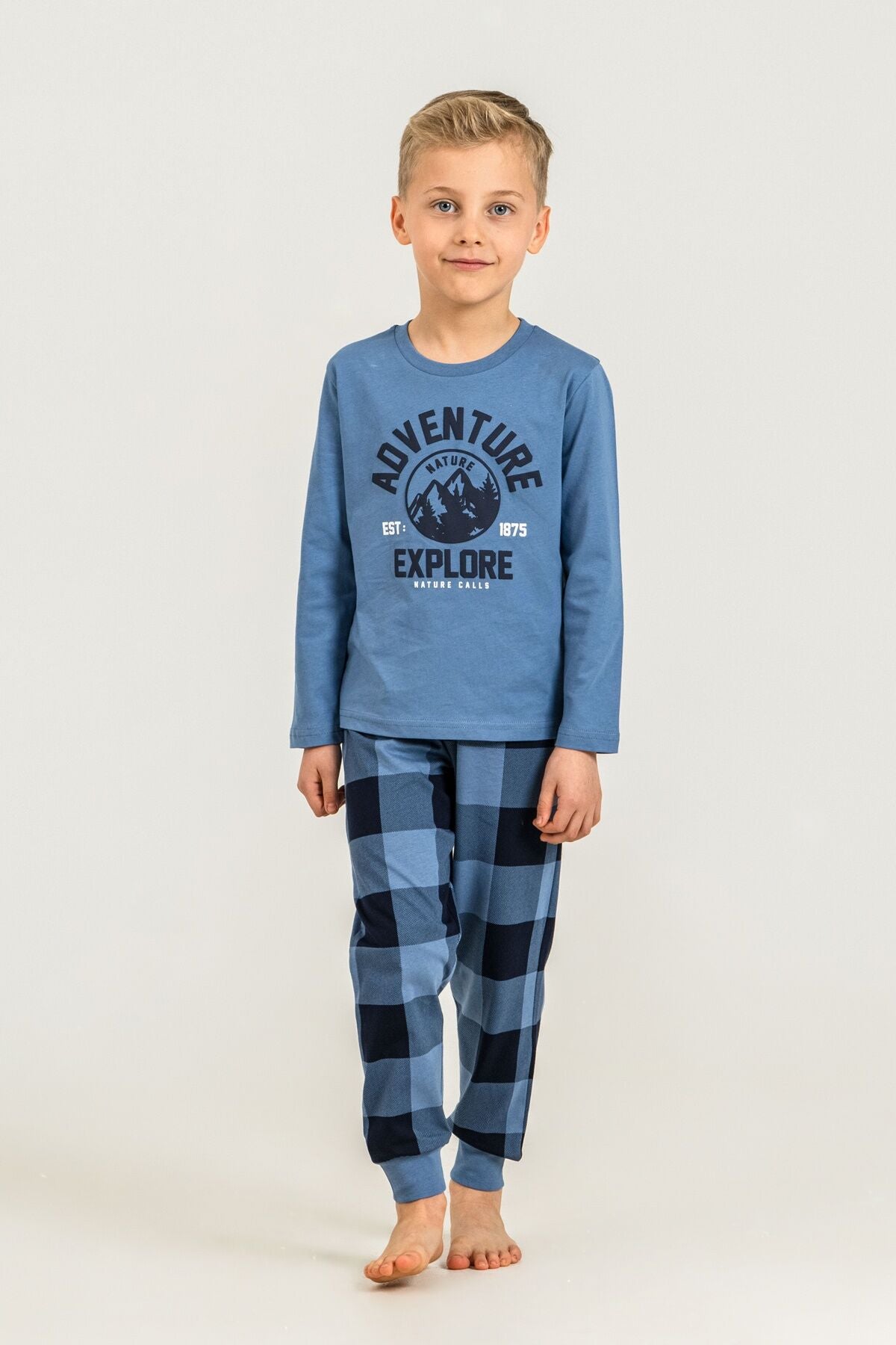 Rolypoly Erkek Çocuk Nature Calls Mavi Uzun Kol Pijama Takım RP3873-C-V2 Ürün ikincil görseli