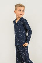 Rolypoly Erkek Çocuk Polar Bear Lacivert Gömlek Pijama Takımı RP3865-C-V1