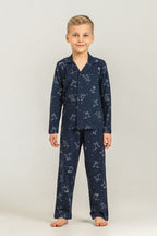 Rolypoly Erkek Çocuk Polar Bear Lacivert Gömlek Pijama Takımı RP3865-C-V1