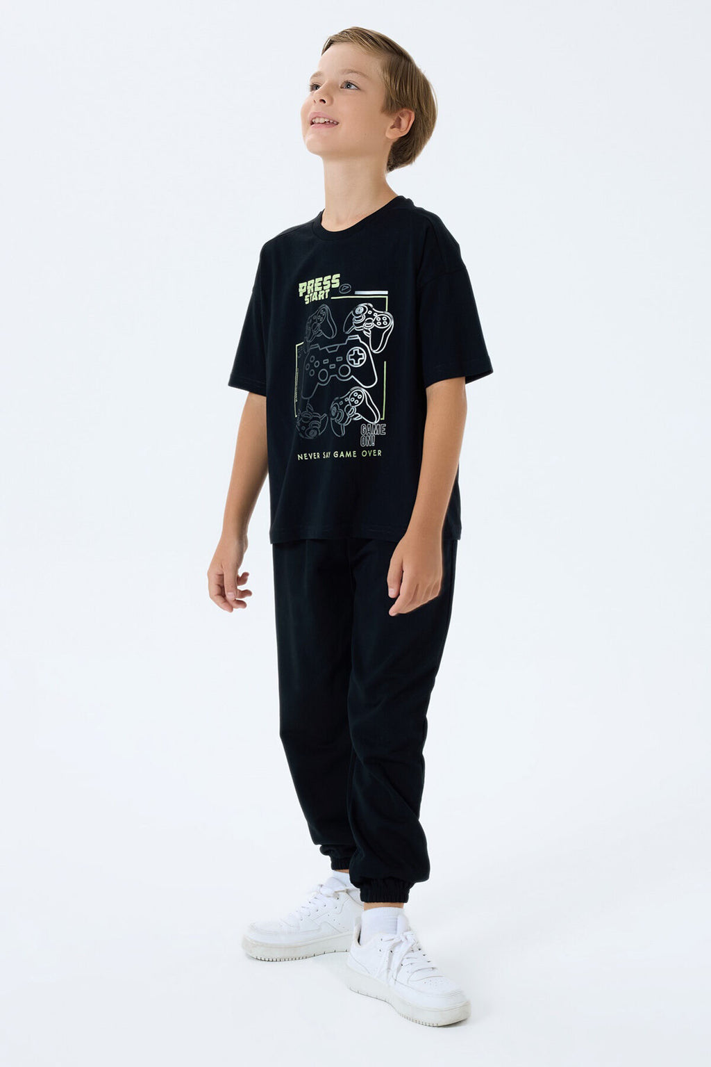 Rolypoly Erkek Çocuk Siyah Pijama Takım
