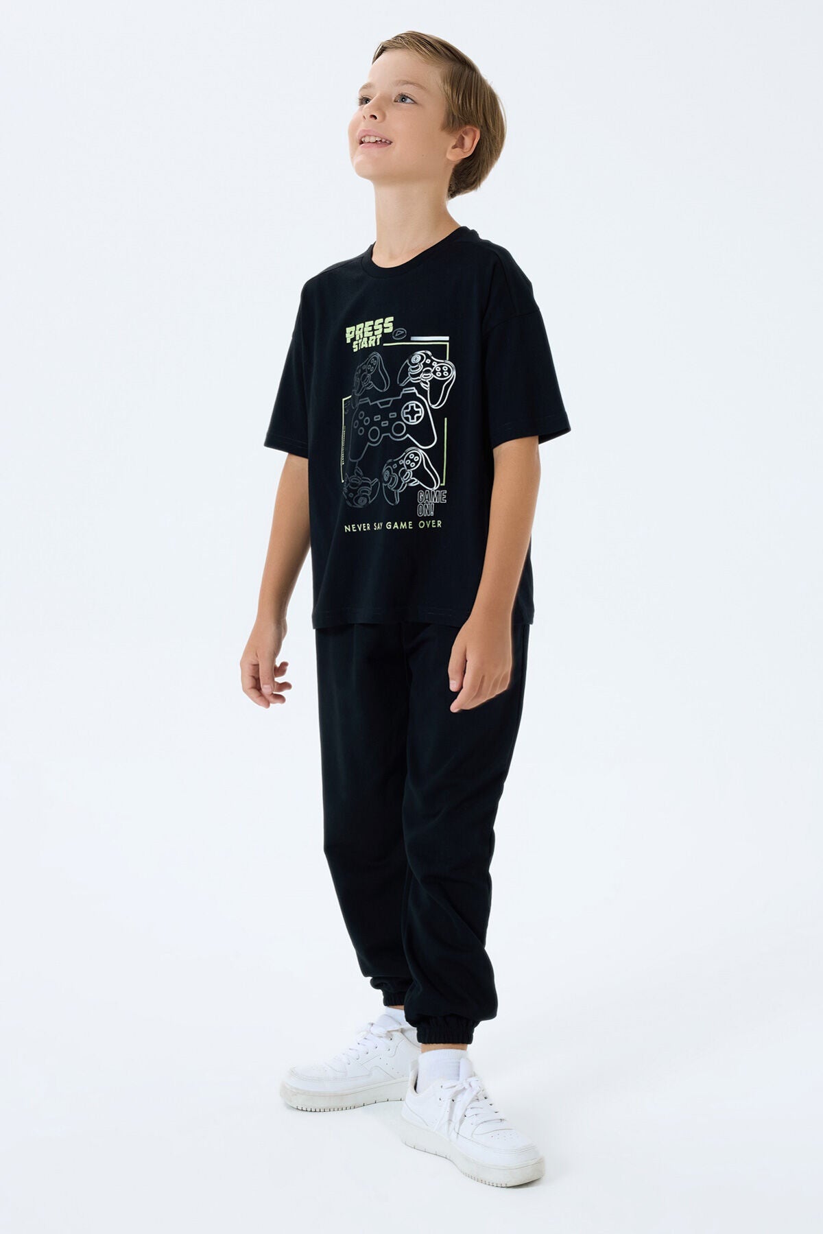 Rolypoly Erkek Çocuk Siyah Pijama Takım