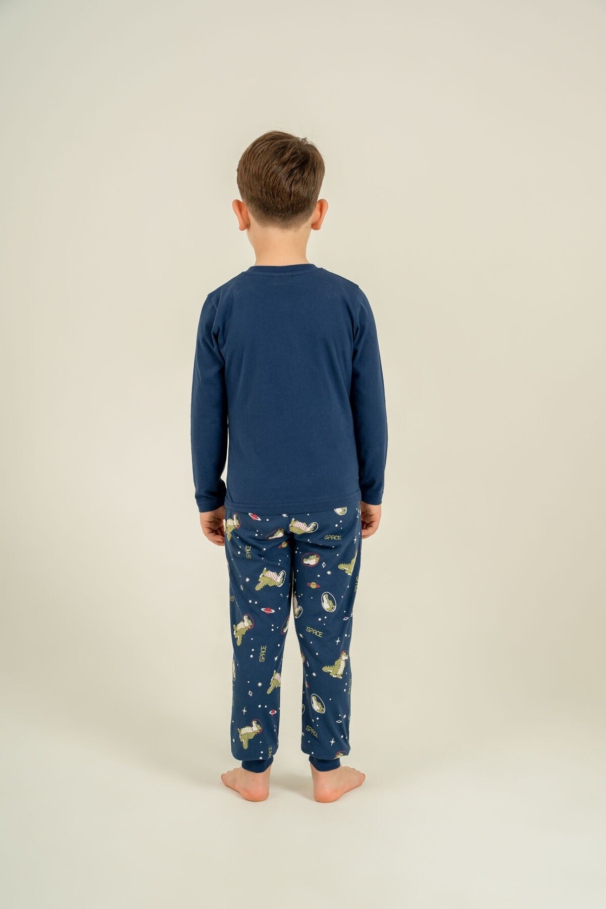 Rolypoly Erkek Çocuk Space Explorer Lacivert Uzun Kol Pijama Takım RP3862-C-V1