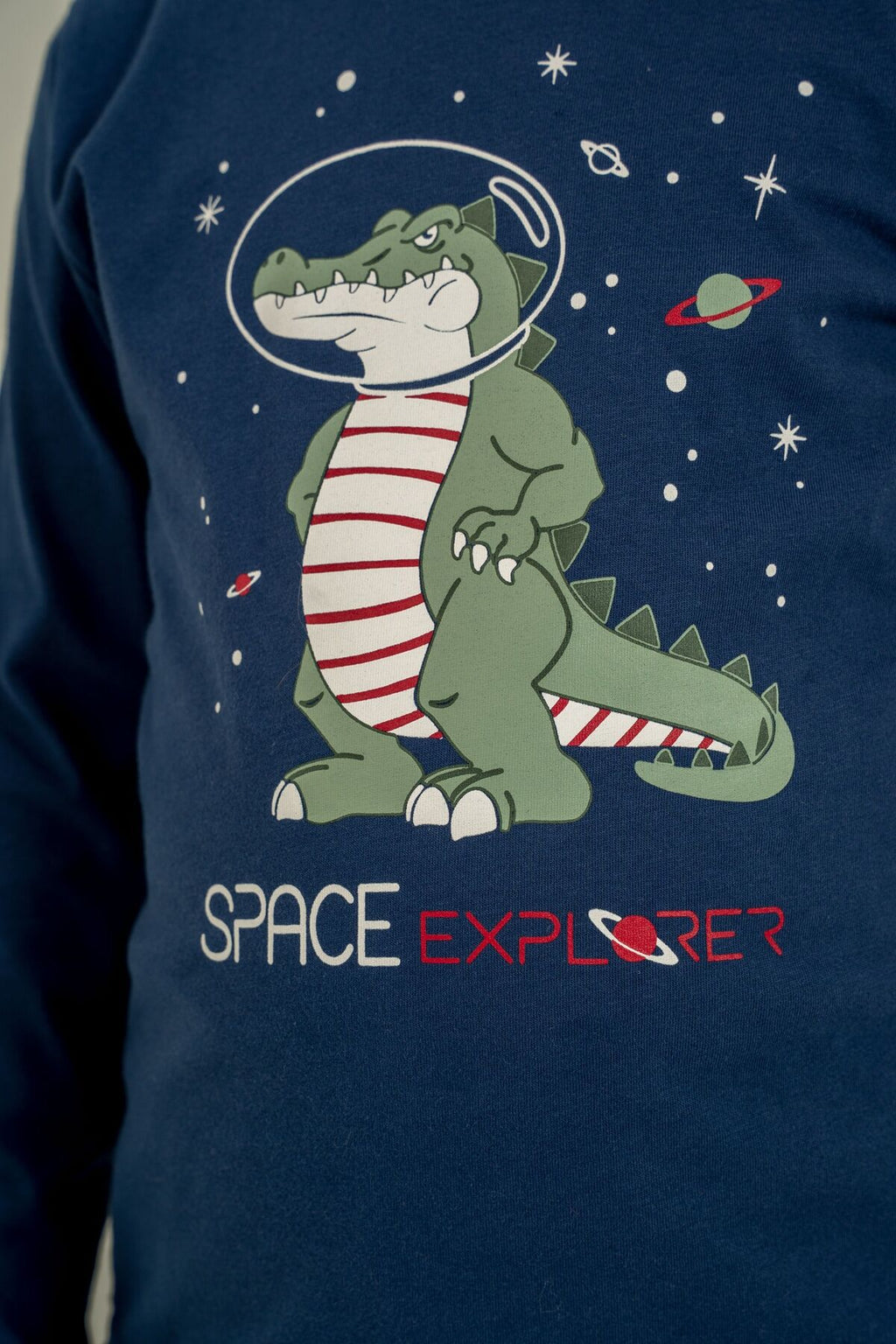 Rolypoly Erkek Çocuk Space Explorer Lacivert Uzun Kol Pijama Takım RP3862-C-V1