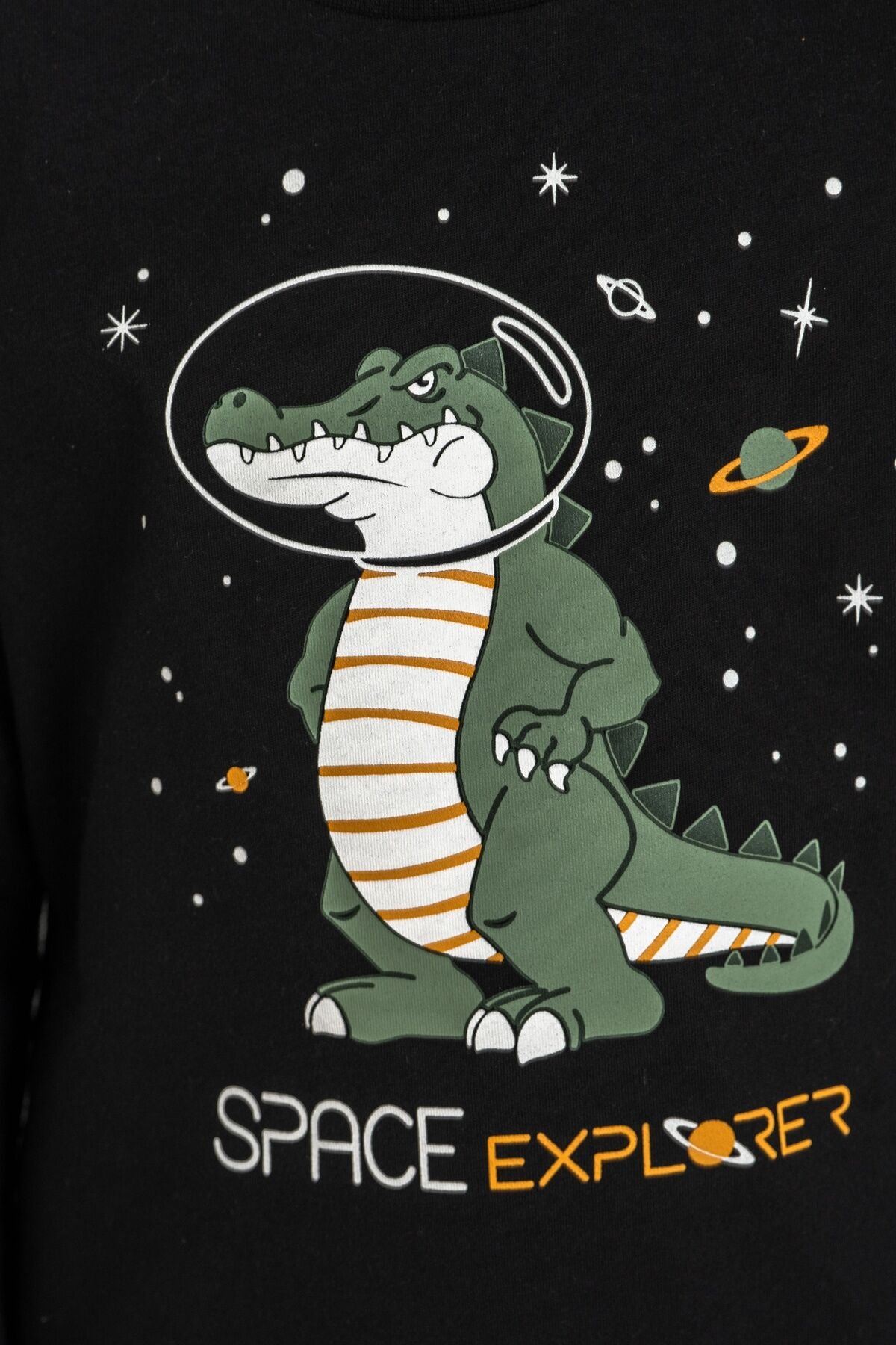 Rolypoly Erkek Çocuk Space Explorer Siyah Uzun Kol Pijama Takım RP3862-C-V2